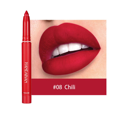 HANDAIYAN 12 Colors Crayon Lipstick High Pigment Matte Lip Liner - LIPOXI