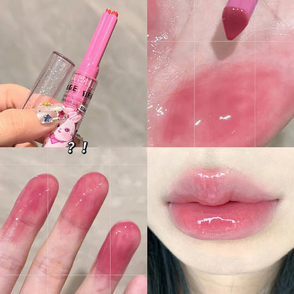 Solid Lip Gloss Gege Bear Garden Pink Rabbit Lip Set - LIPOXI