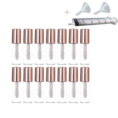 50pcs Rose Gold Mini Lip Gloss Tubes - LIPOXI