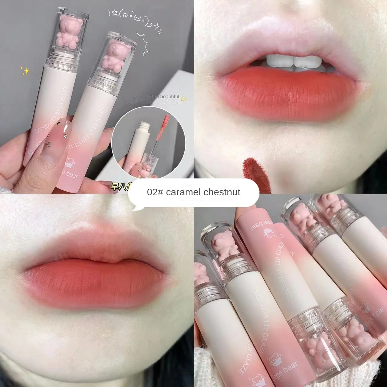 Gege Bear Velvet Mist Lip Glaze - LIPOXI