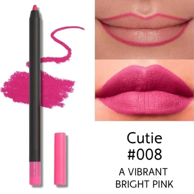 Nude Brown Lip Liner Pencil Lipstick Matte Waterproof Beauty - LIPOXI