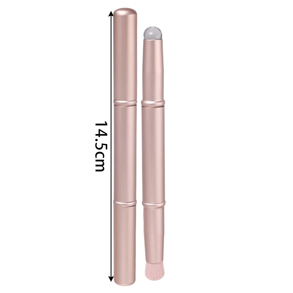 Dual-Ended Silicone & Fiber Makeup Brush - LIPOXI