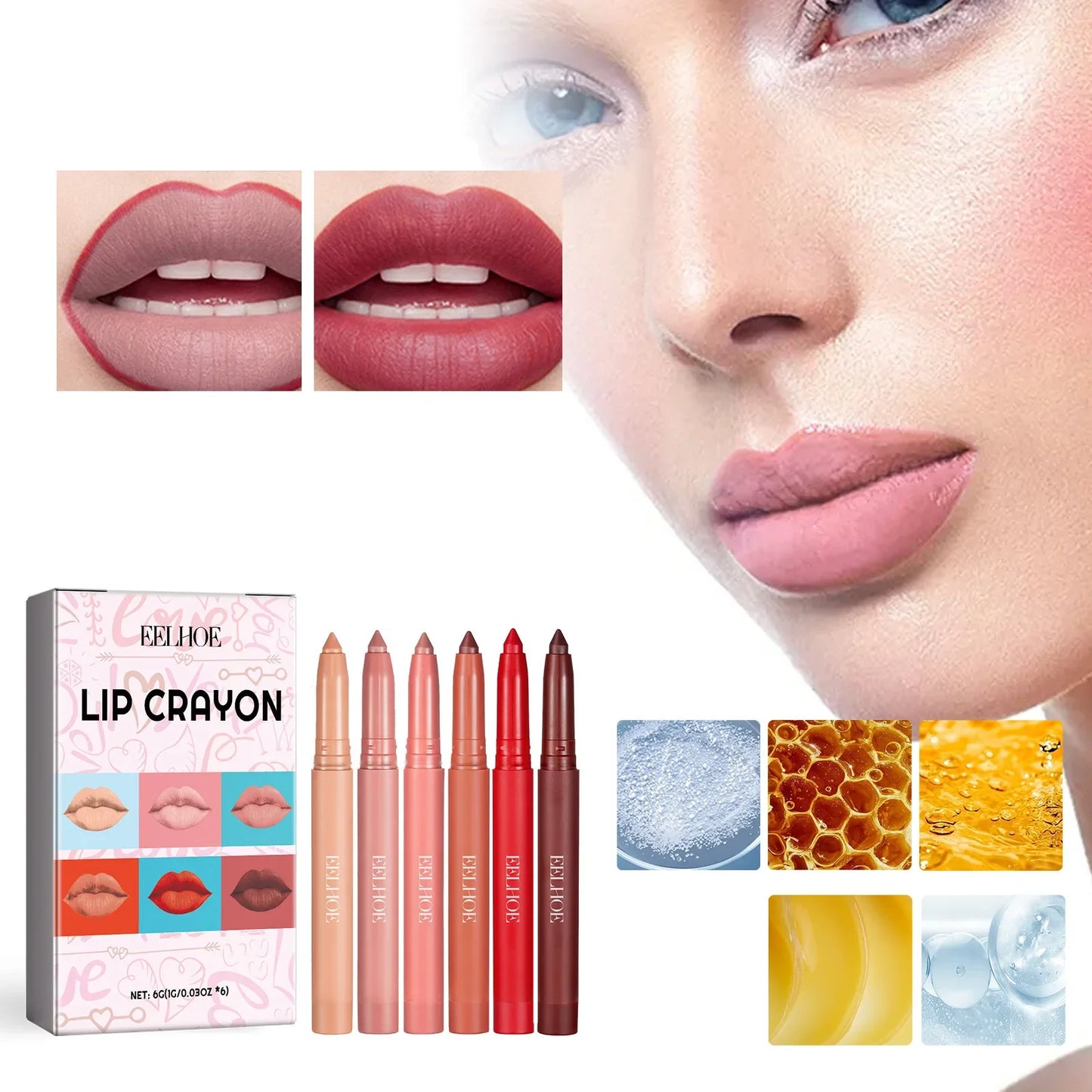 All-Day Waterproof Matte Lip Liner Set - LIPOXI