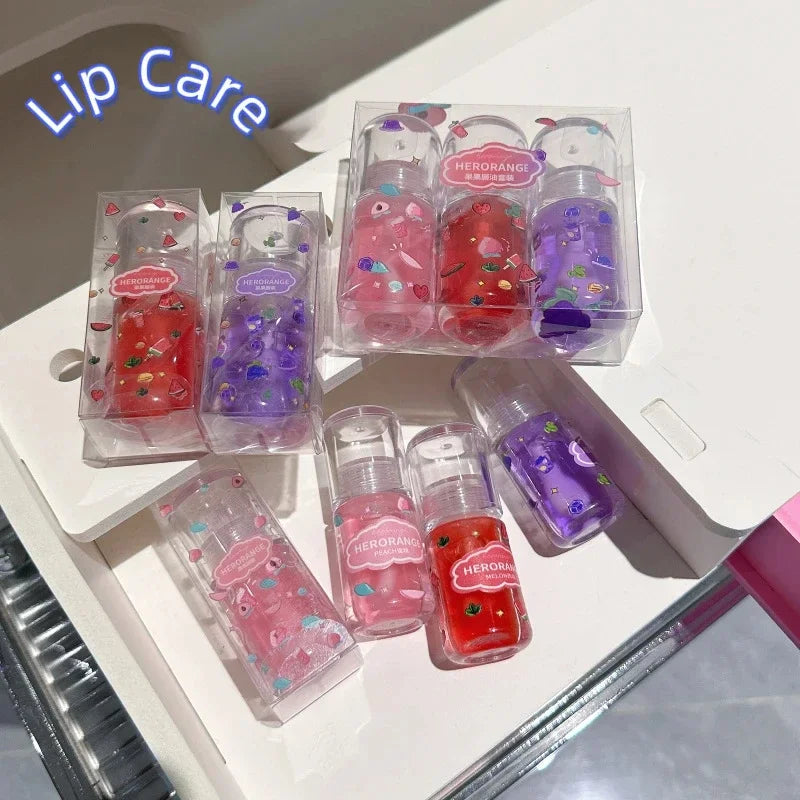 Fruit Lip Oil Lip Plumper Crystal Jelly Transparent Lip Gloss - LIPOXI