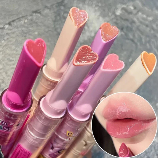 Love Shape Jelly Lipstick Waterproof Solid Lip Gloss Makeup - LIPOXI