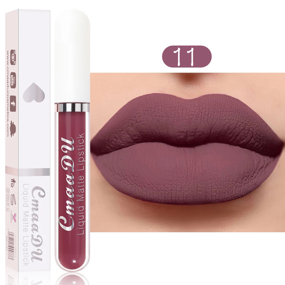 CmaaDu 18 Matte Mist Lip Glaze Long-lasting Lip Gloss - LIPOXI