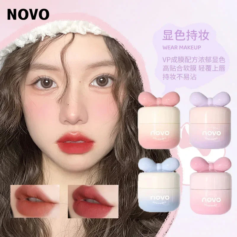 Novo Lip Clay Waterproof Longlasting Matte Lipstick Hot - LIPOXI