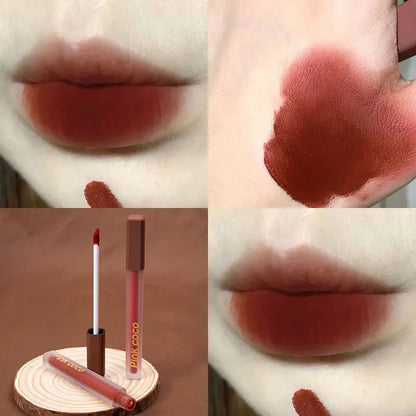 Pink Coco Light Satin Powder Lip Glaze Longlasting Matte Velvet - LIPOXI