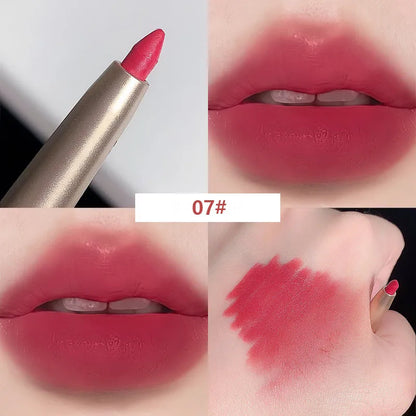 Auto Rotate Red Lip Liner Pencil Long Lasting Korean Makeup - LIPOXI