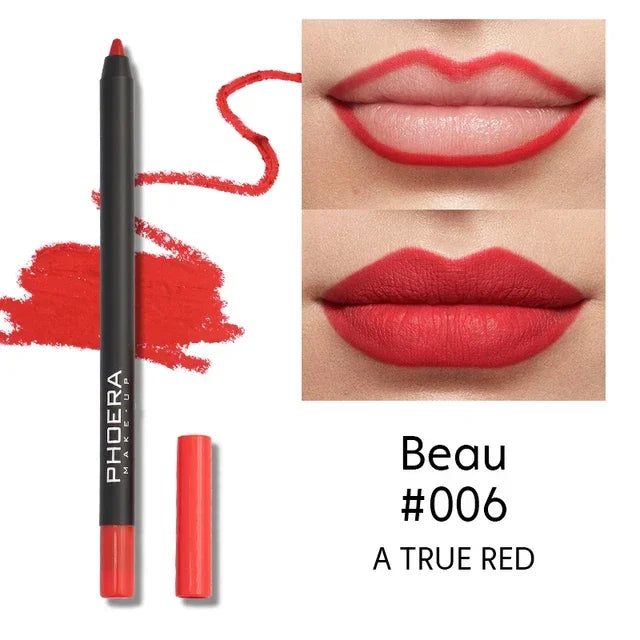 Seductive Red Waterproof Lip Liner Pencil - LIPOXI