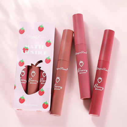 Strawberry Velvet Matte Lip Glaze Trio - LIPOXI