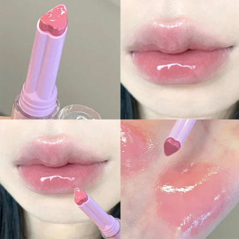 Korean Heart-Shaped Glitter Lip Gloss - LIPOXI