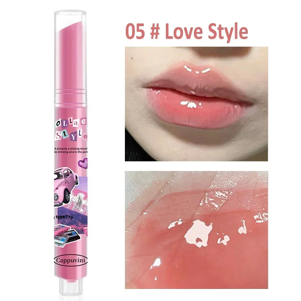 Jelly Mirror Lipstick Makeup Love Shape Long Lasting Gloss - LIPOXI