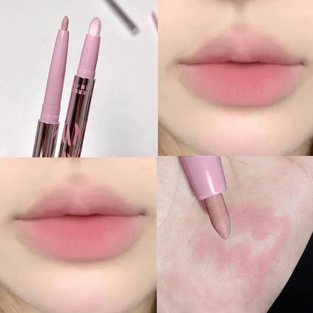 Lip Liner Pen Matte Lipstick Pen Silver Tube Waterproof - LIPOXI