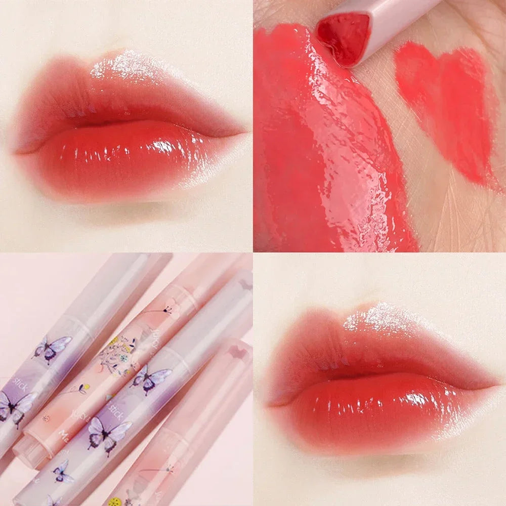 Thin Tube Heart-Shaped Lipstick Jelly Mirror Lip Gloss - LIPOXI