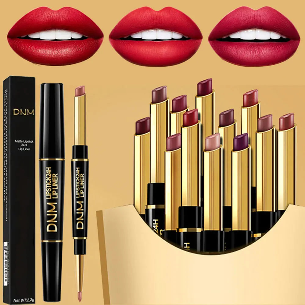 DNMH Long-Lasting Double-Ended Lipstick - LIPOXI