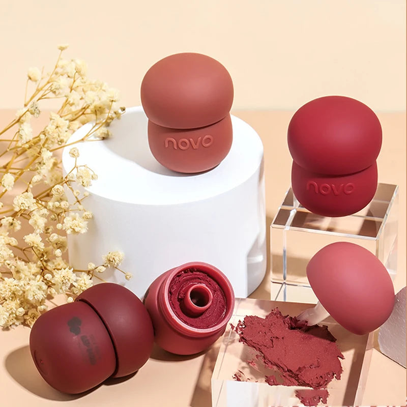 NOVO Small Mushroom Milk Jar Velvet Matte Lipsticks Waterproof - LIPOXI