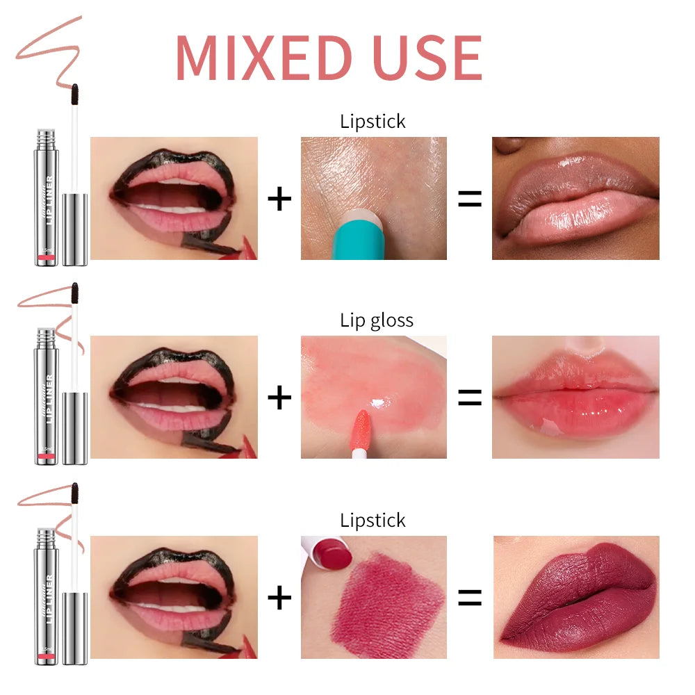 4 Colors Peel Off Lip Liner Waterproof Long Lasting Pencil - LIPOXI