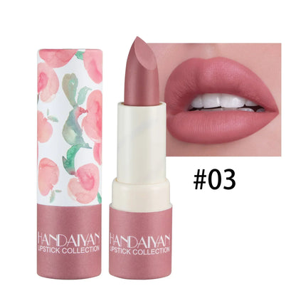 Rose Pink Nude Matte Velvet Lipstick Waterproof Beauty Makeup - LIPOXI