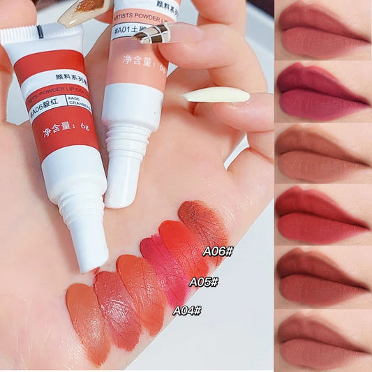 Lip Gloss Moisturizing Lip Tint Mud 6 Colors Long Lasting - LIPOXI