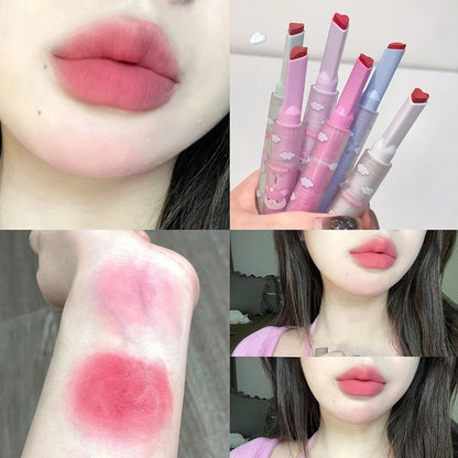 6 Colors Heart-shaped Velvet Lipstick Waterproof Matte Pen - LIPOXI