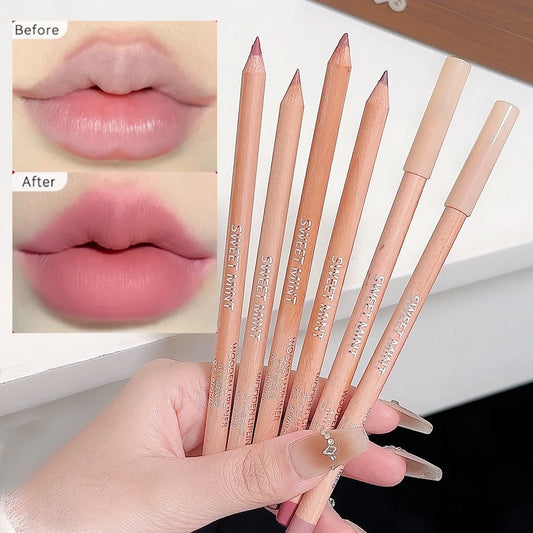 Matte Lipliner Pencil Waterproof Long Lasting Natural Nude Lip Liner - LIPOXI