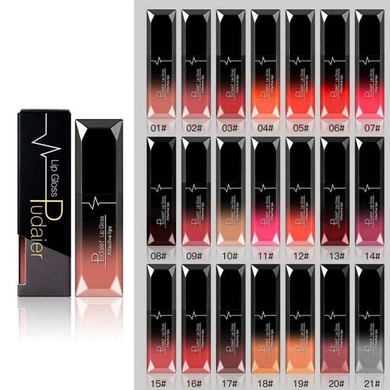 Waterproof Nude Matte Velvet Glossy Lip Gloss Lipstick Tube - LIPOXI