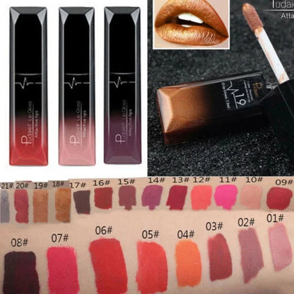 Waterproof Nude Matte Velvet Glossy Lip Gloss Lipstick Tube - LIPOXI