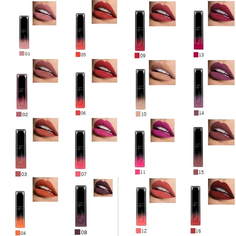 Waterproof Nude Matte Velvet Glossy Lip Gloss Lipstick Tube - LIPOXI