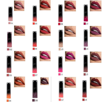 Waterproof Nude Matte Velvet Glossy Lip Gloss Lipstick Tube - LIPOXI