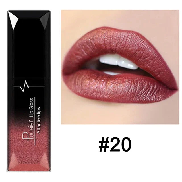Waterproof Nude Matte Velvet Glossy Lip Gloss Lipstick Tube - LIPOXI