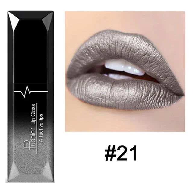 Waterproof Nude Matte Velvet Glossy Lip Gloss Lipstick Tube - LIPOXI