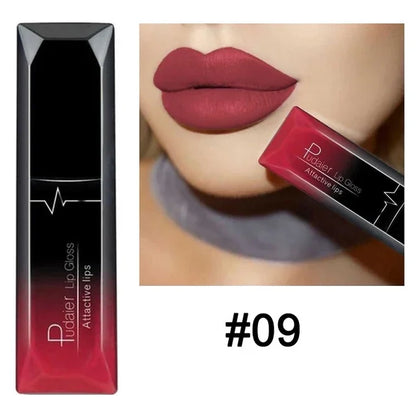 Waterproof Nude Matte Velvet Glossy Lip Gloss Lipstick Tube - LIPOXI