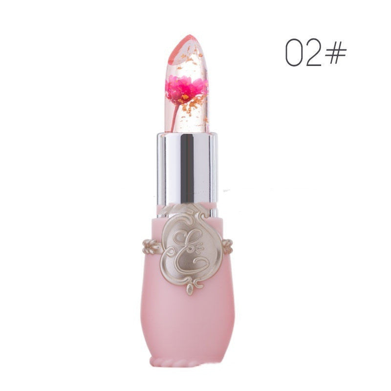 Women's Color Changing Dried Flower Jelly Lip Balm - LIPOXI