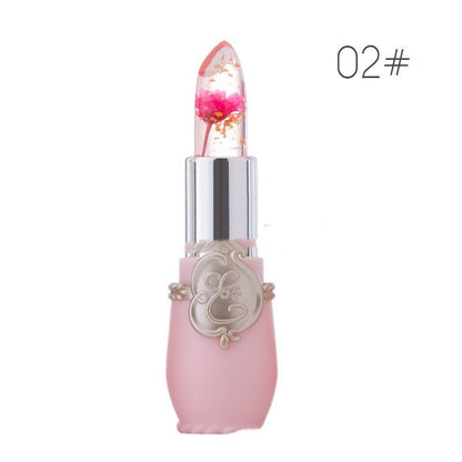 Women's Color Changing Dried Flower Jelly Lip Balm - LIPOXI
