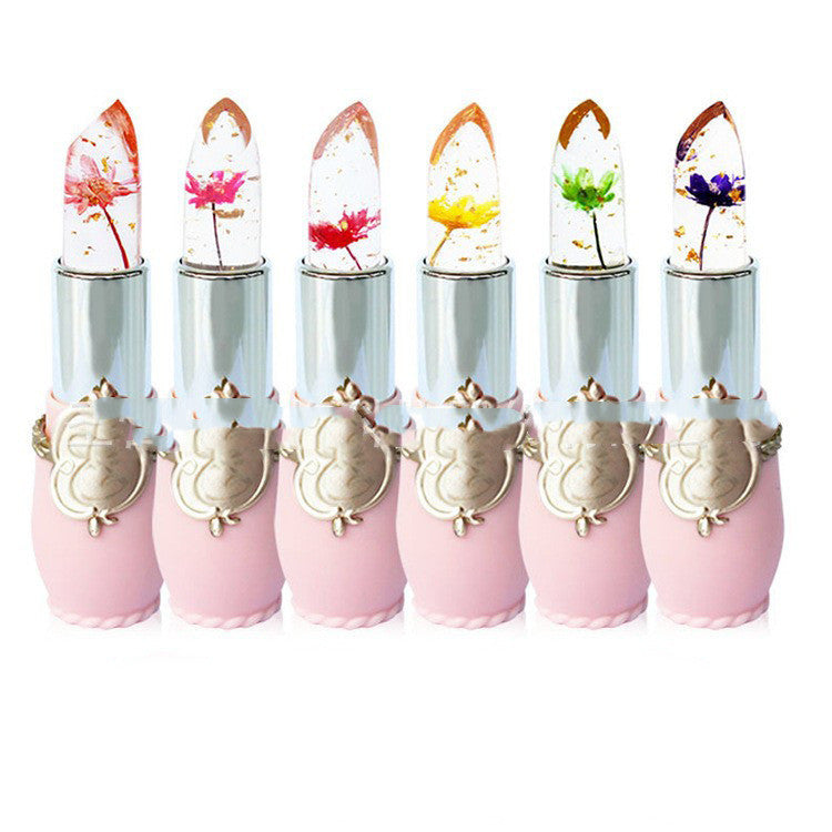 Women's Color Changing Dried Flower Jelly Lip Balm - LIPOXI