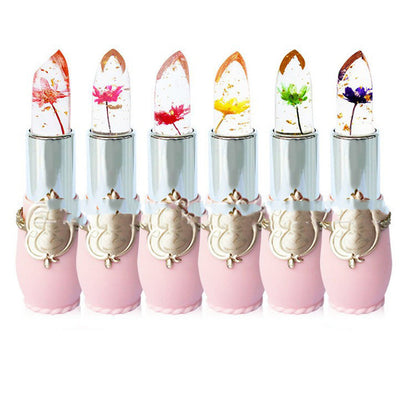 Women's Color Changing Dried Flower Jelly Lip Balm - LIPOXI