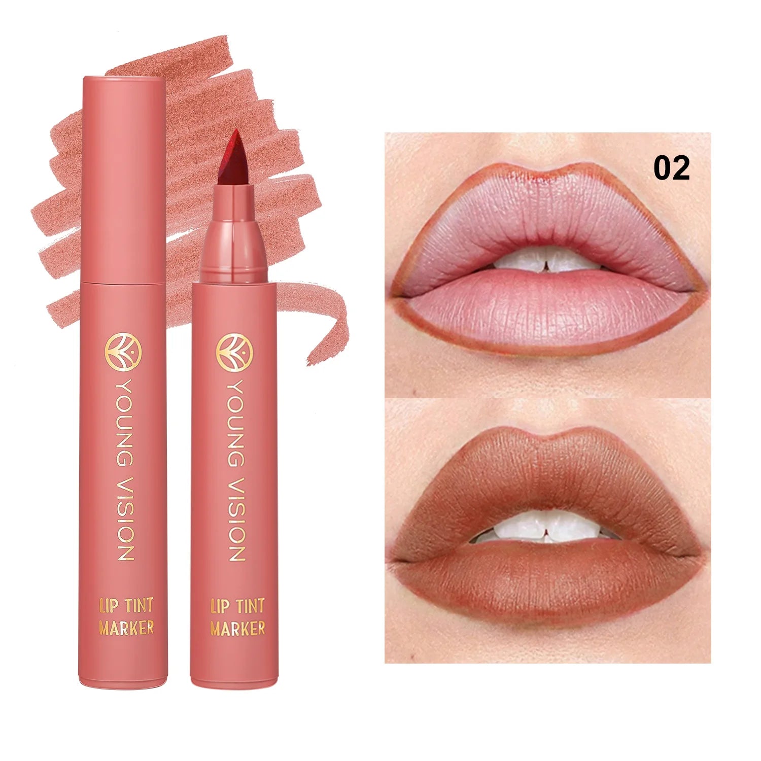 YOUNG VISION Lip Tint Marker Liquid Lipstick 2-in-1 - LIPOXI