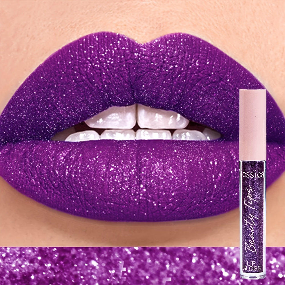 Yessica Glitter Purple Lip Gloss - LIPOXI
