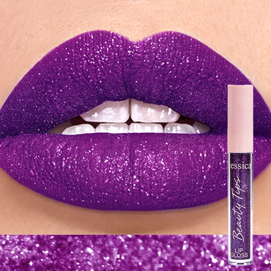 Yessica Glitter Purple Lip Gloss - LIPOXI