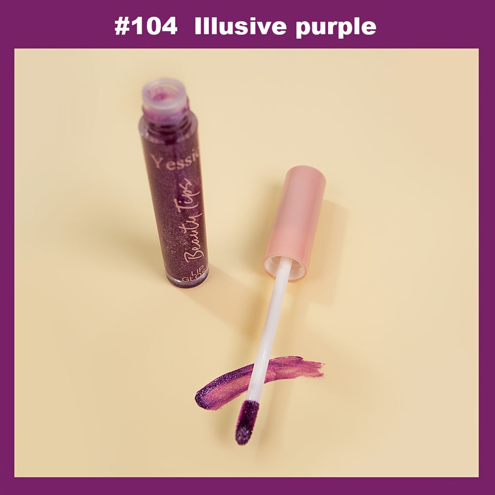 Yessica Glitter Purple Lip Gloss - LIPOXI