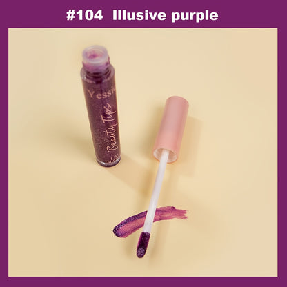 Yessica Glitter Purple Lip Gloss - LIPOXI
