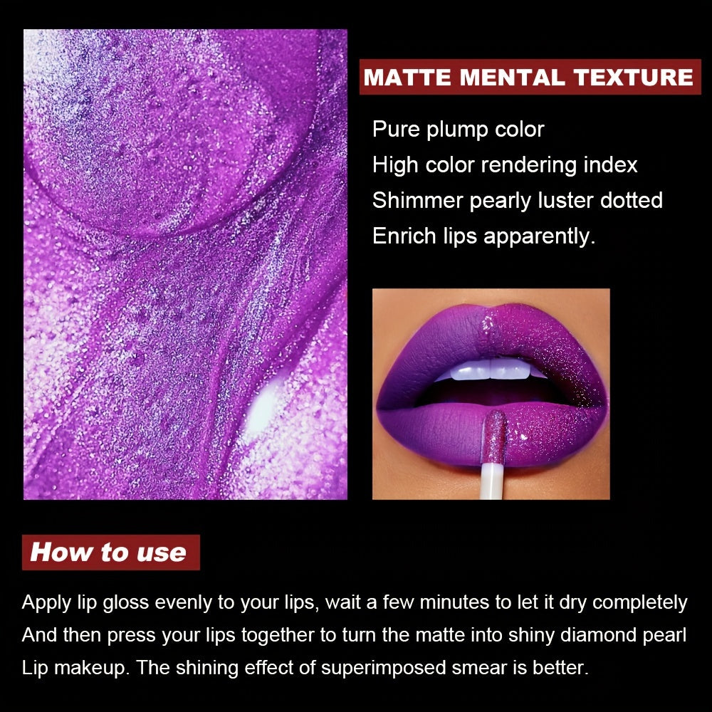 Yessica Glitter Purple Lip Gloss - LIPOXI