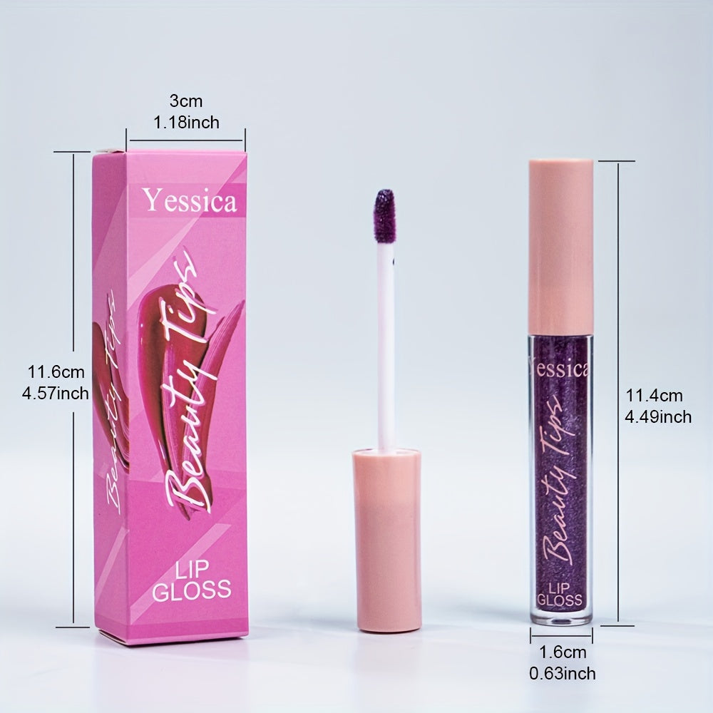 Yessica Glitter Purple Lip Gloss - LIPOXI