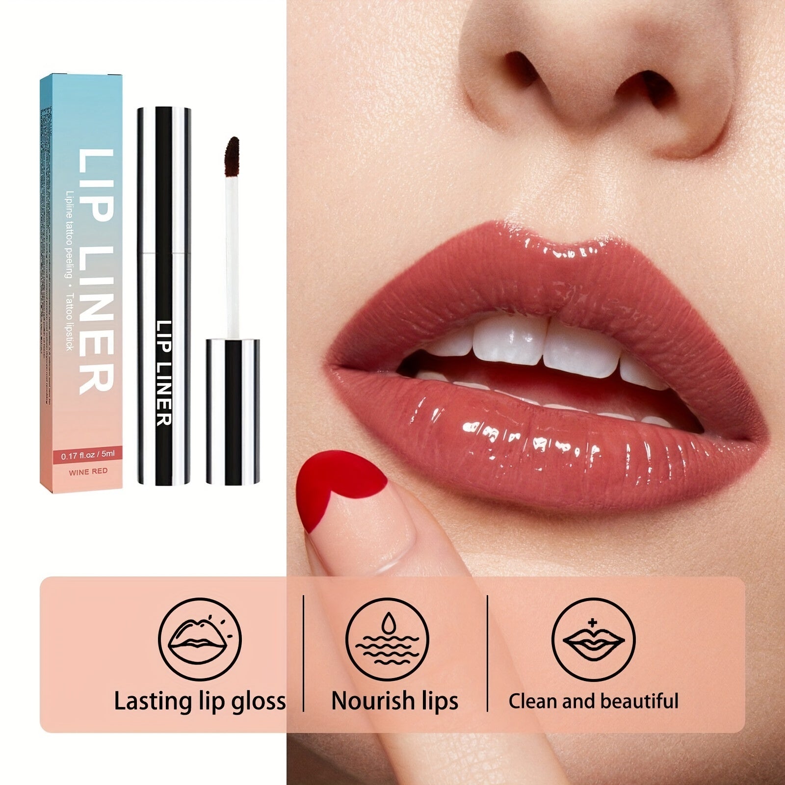 Lip Liner Magic: 3 Pack Peel Off Tattoo Stains - LIPOXI