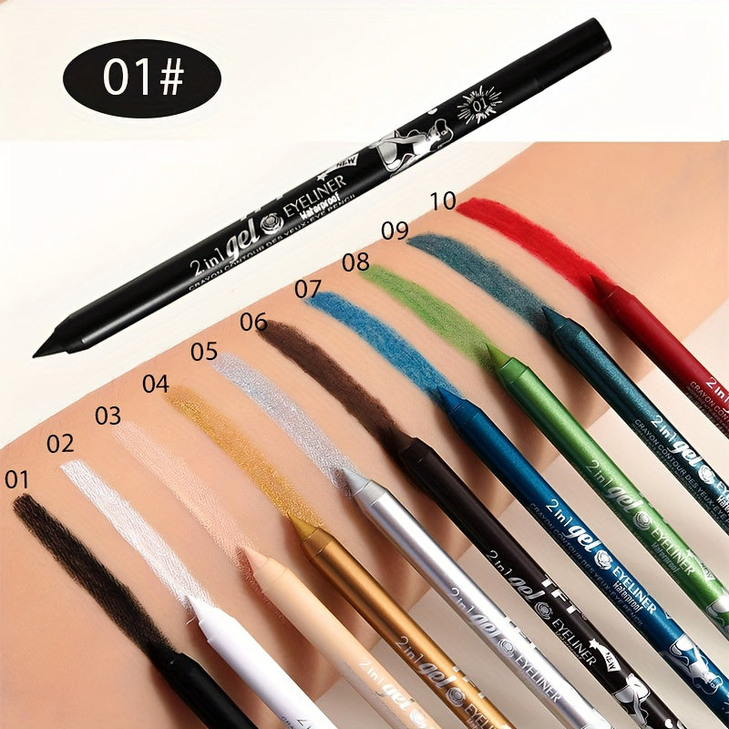 Vibrant 10-Color Eyeliner Set - LIPOXI