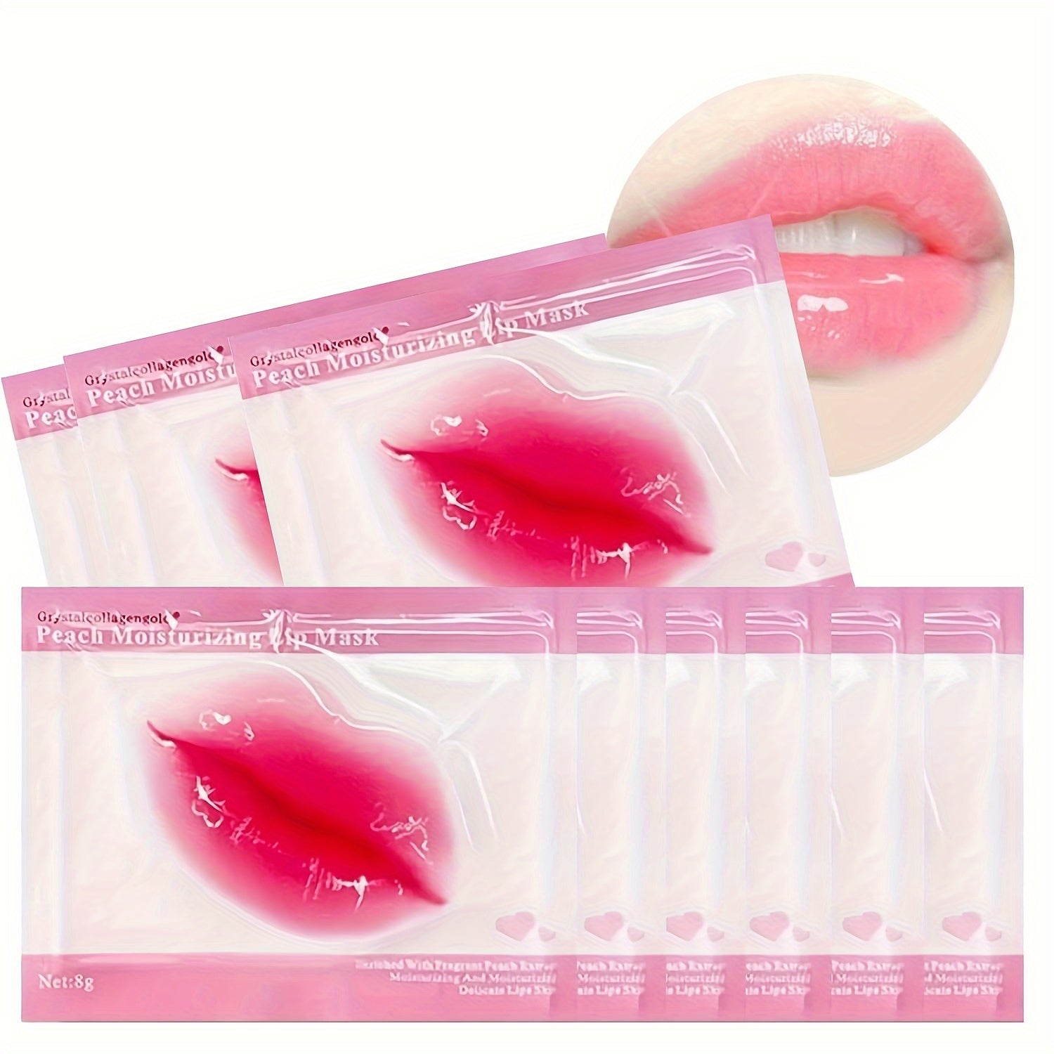 Peach-Infused Collagen Lip Masks - LIPOXI