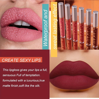 6Pcs Long-Lasting Matte Liquid Lipstick Set - LIPOXI