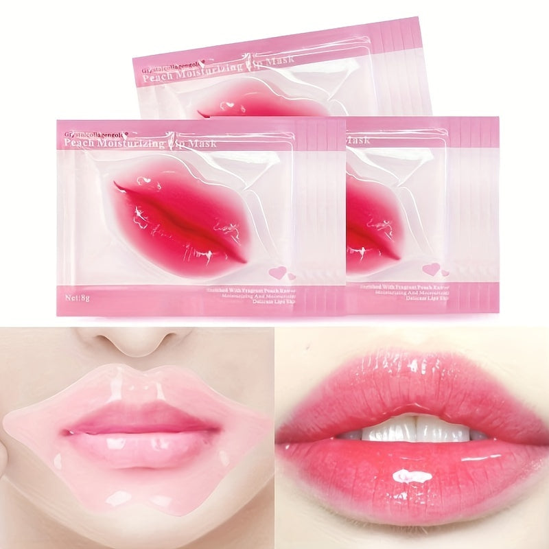 Peach-Infused Collagen Lip Masks - LIPOXI