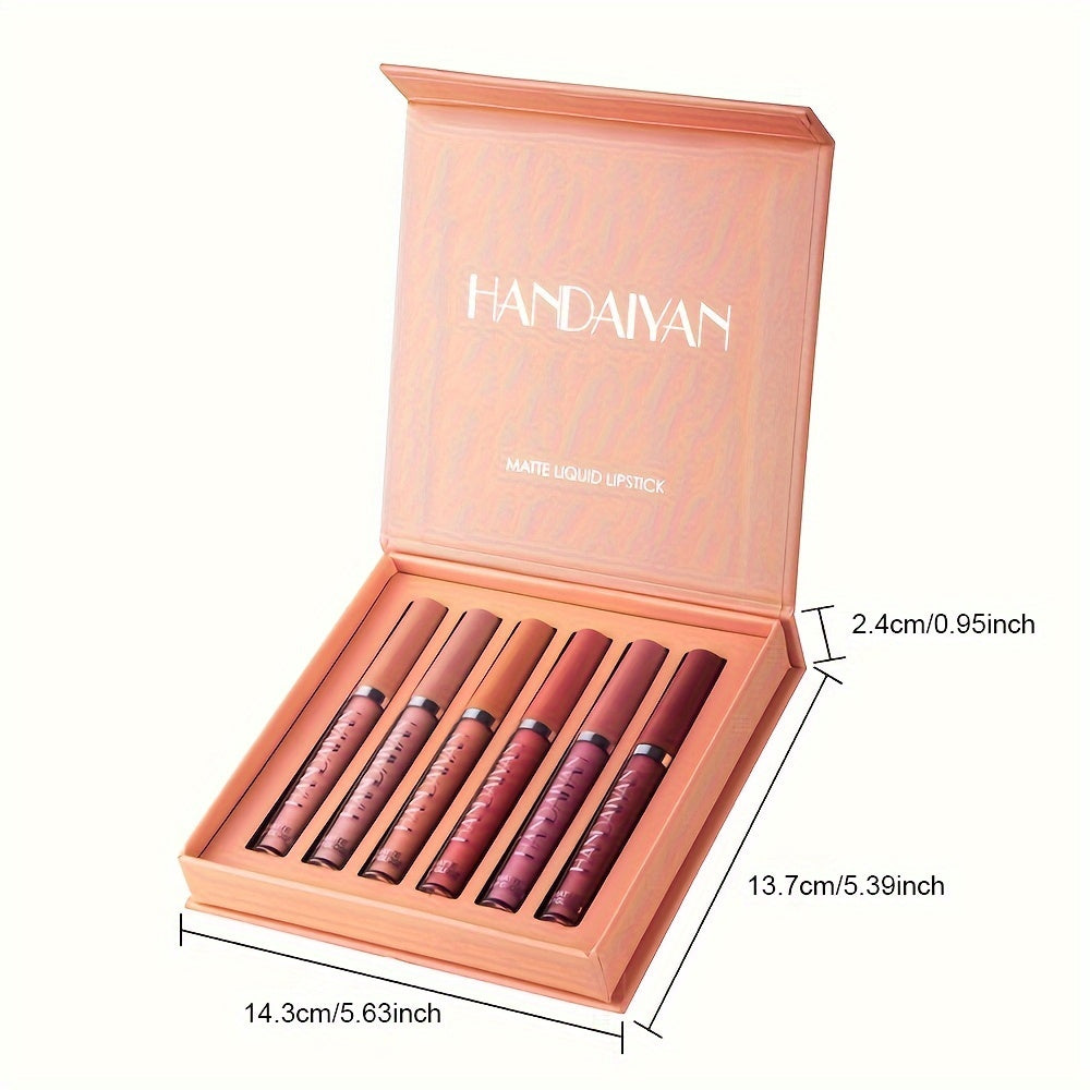 HANDAIYAN 6-Piece Waterproof Lip Gloss Set - LIPOXI